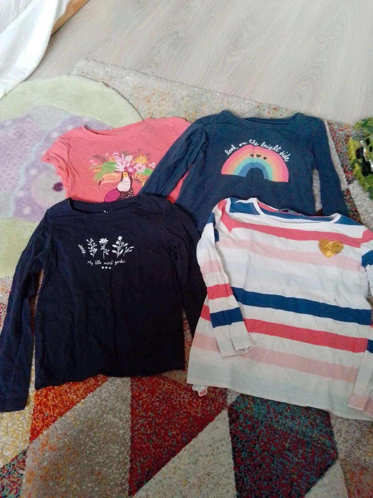Lot de hauts filles 4 ans en coton